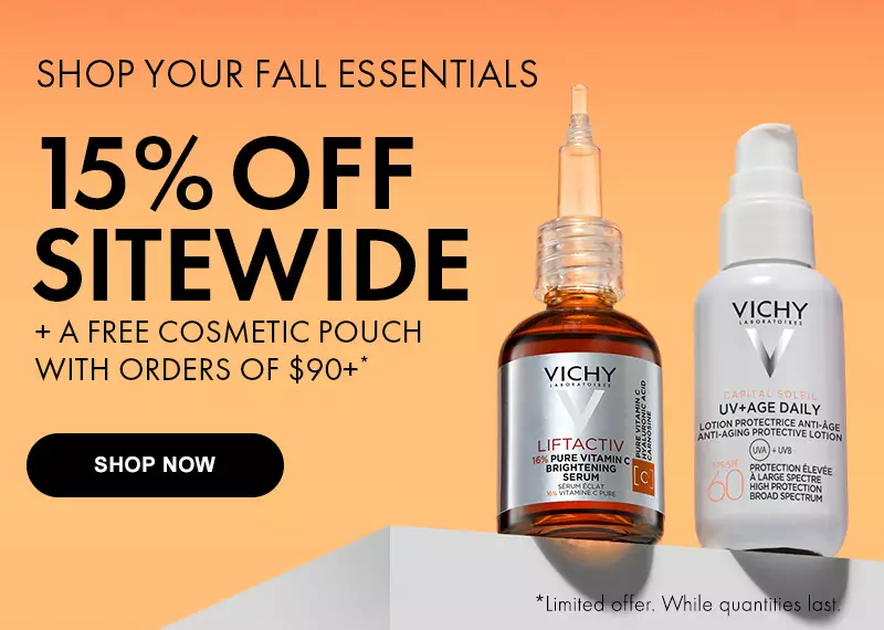 15% Off Sitewide + Pouch of $90+ Ending October 16