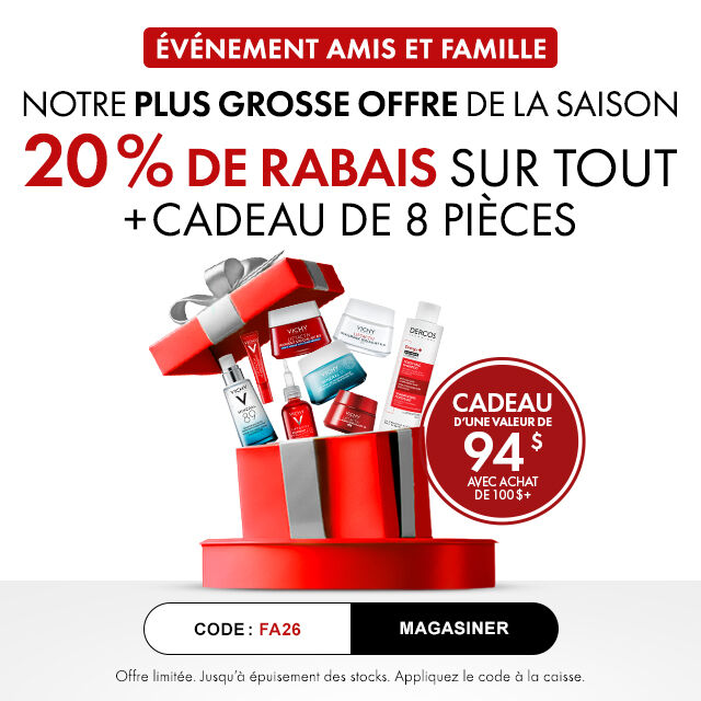 Offre Amis et Famille avec un cadeau de 8 pieces