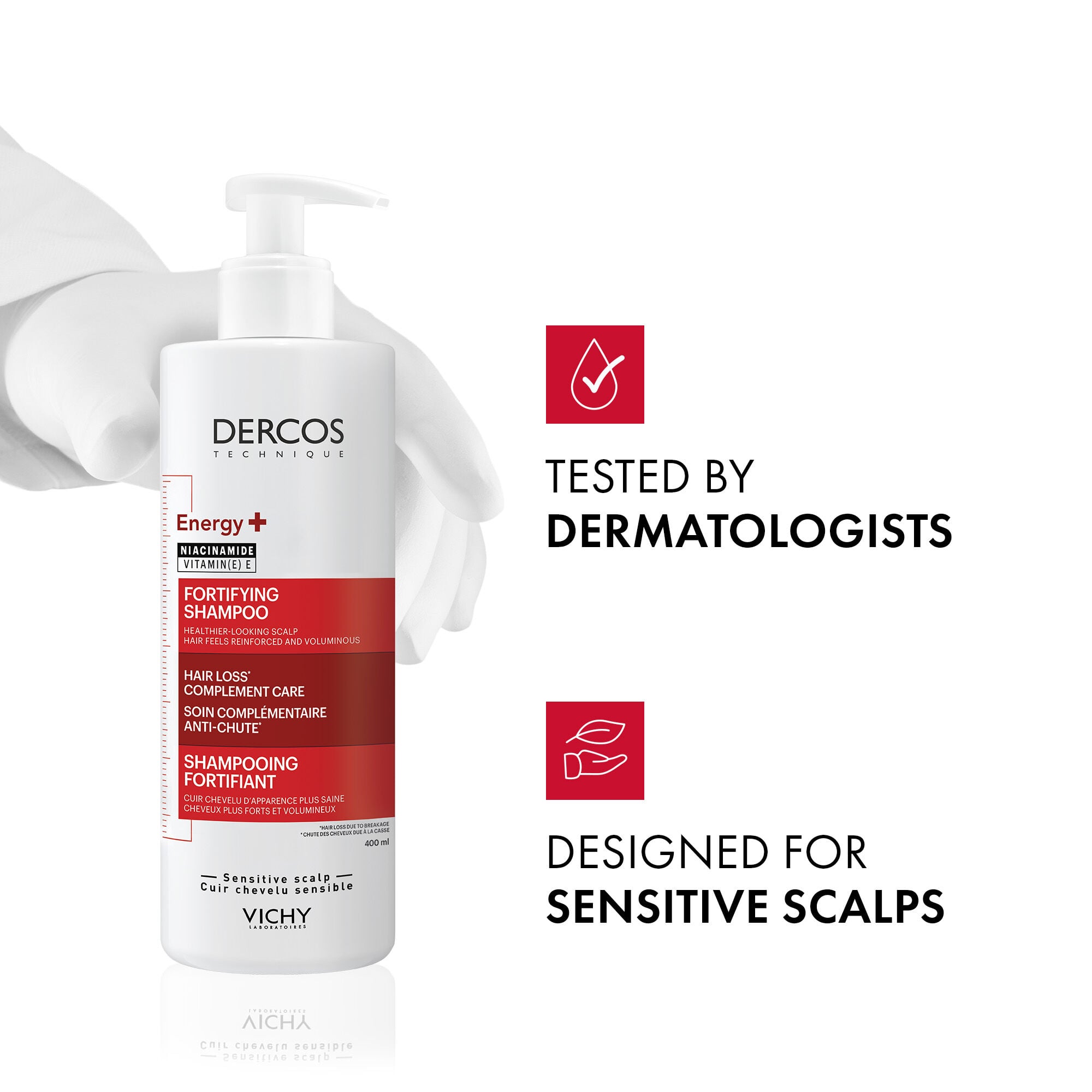 DERCOS ENERGY+ FORTIFYING SHAMPOO