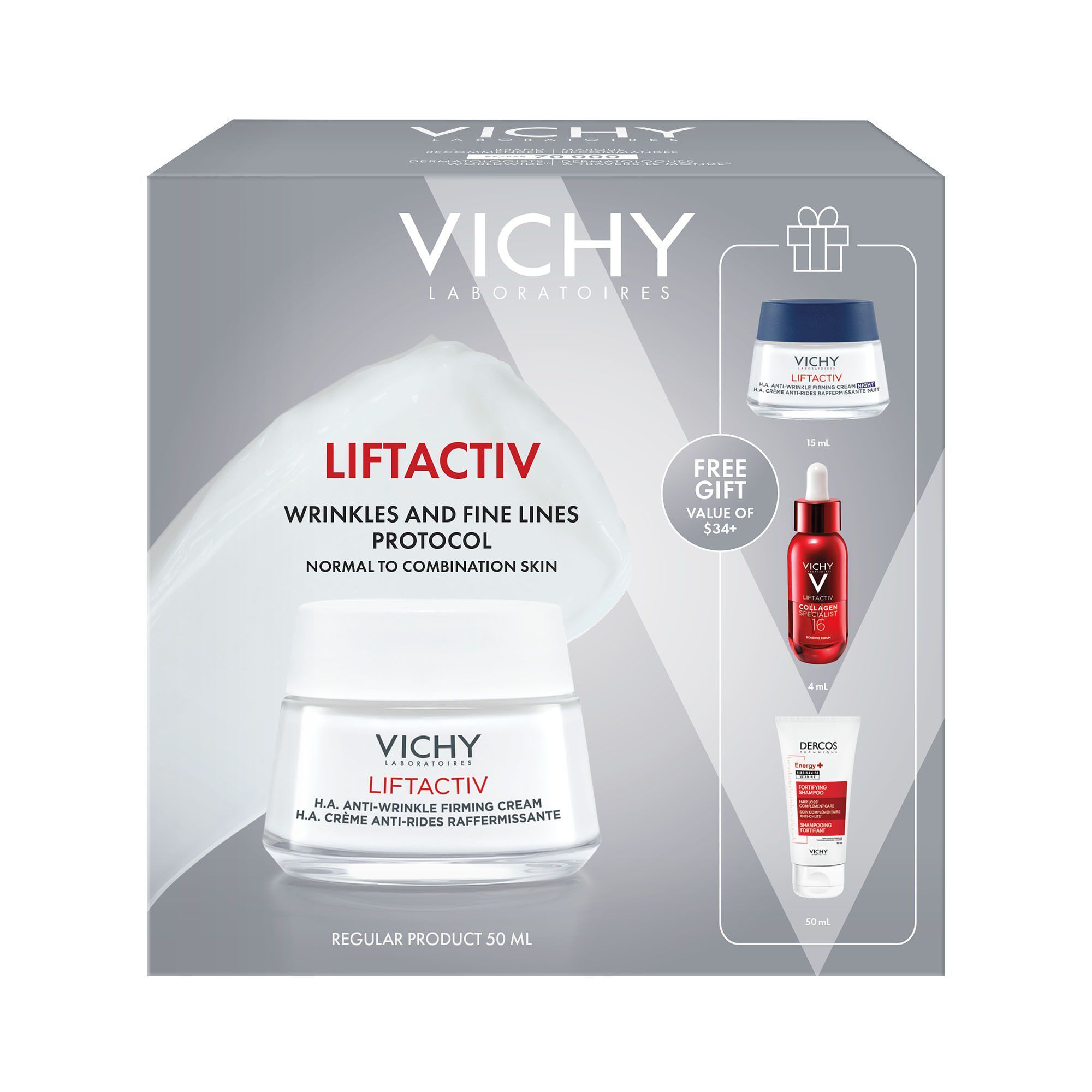 Liftactiv HA Day Cream Kit for Normal to Combination Skin