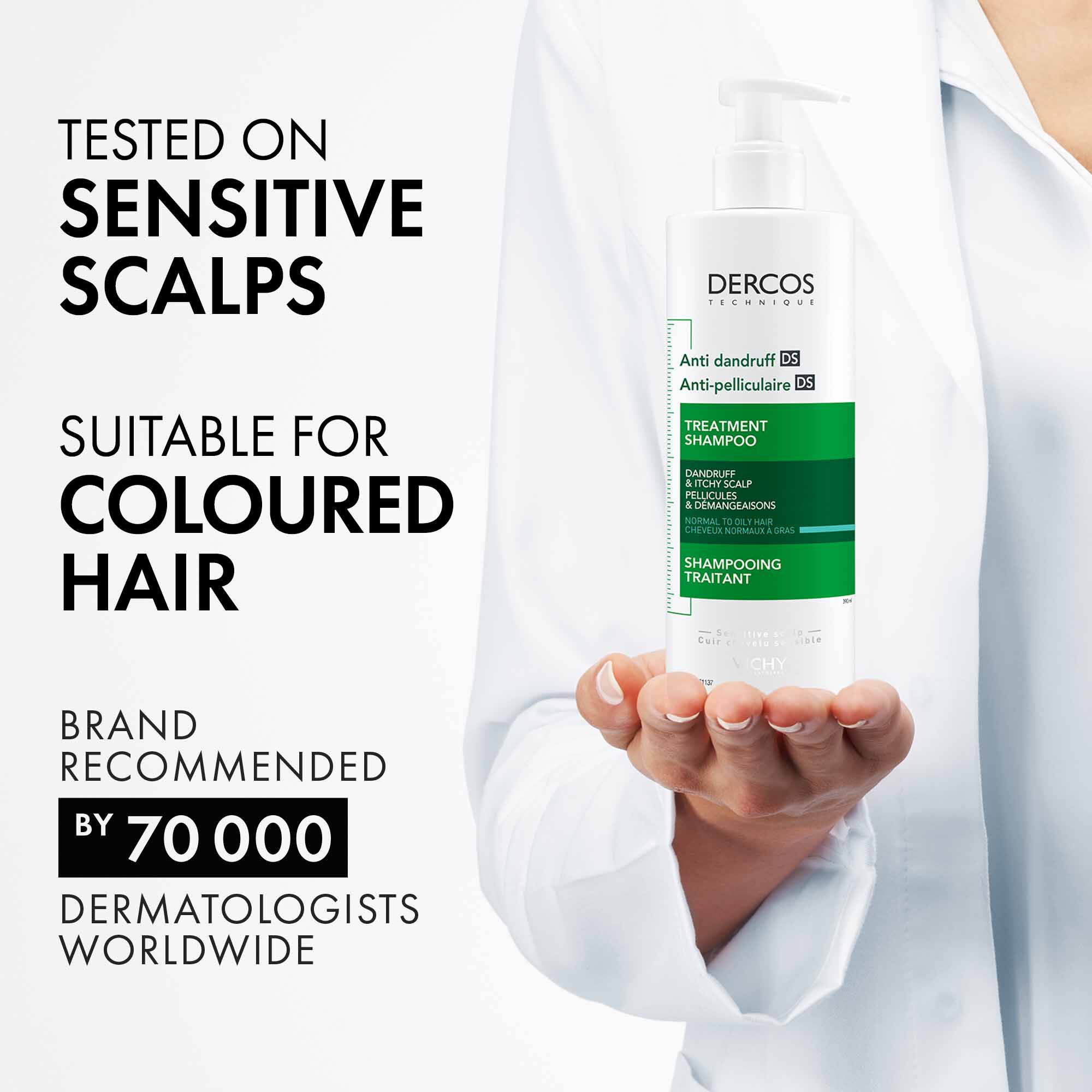 Dercos Anti-Dandruff Treatment Shampoo for Normal to Oily Hair