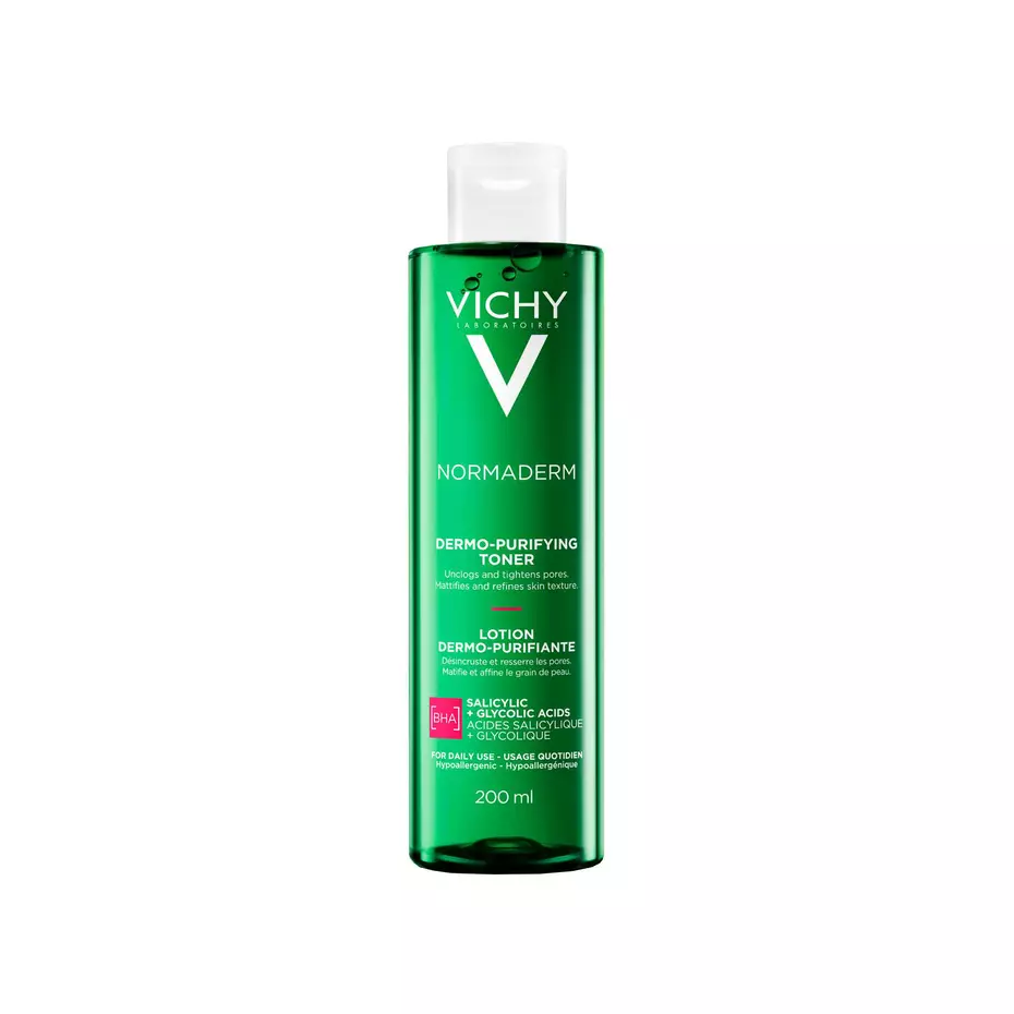 Vichy Normaderm Purifying Pore-Tightening Toner 200ml for Oily & Blemish-Prone Skin, Refreshes, Refines the Look of Pores & Removes Residue for a Clearer, Mattified Complexion