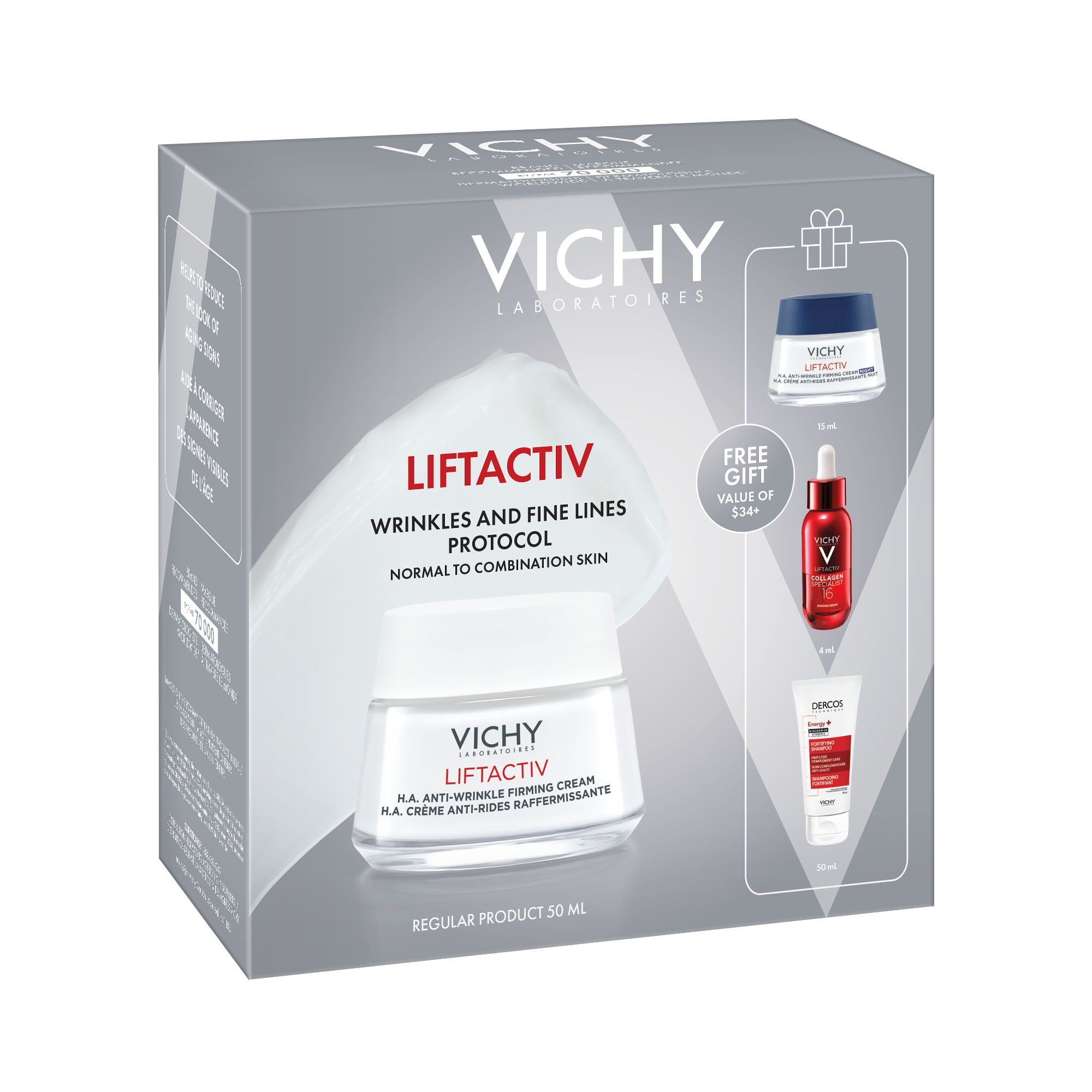 Liftactiv HA Day Cream Kit for Normal to Combination Skin