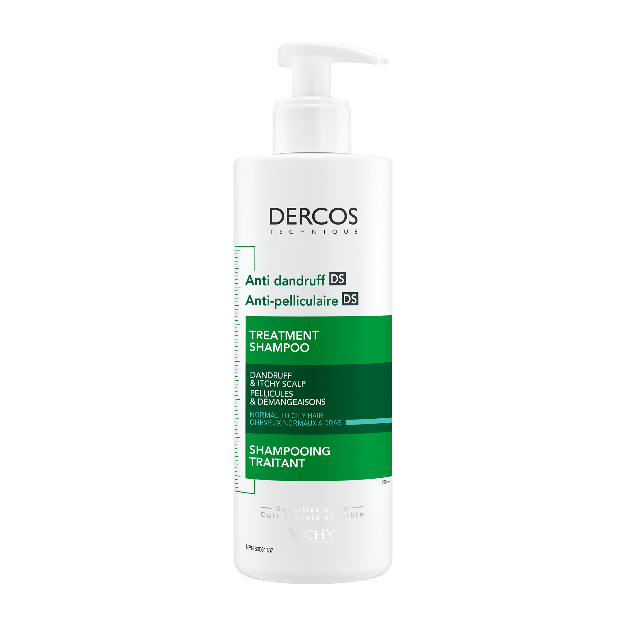 Dercos Anti Dandruff Treatment Shampoo for Normal to Oily Hair