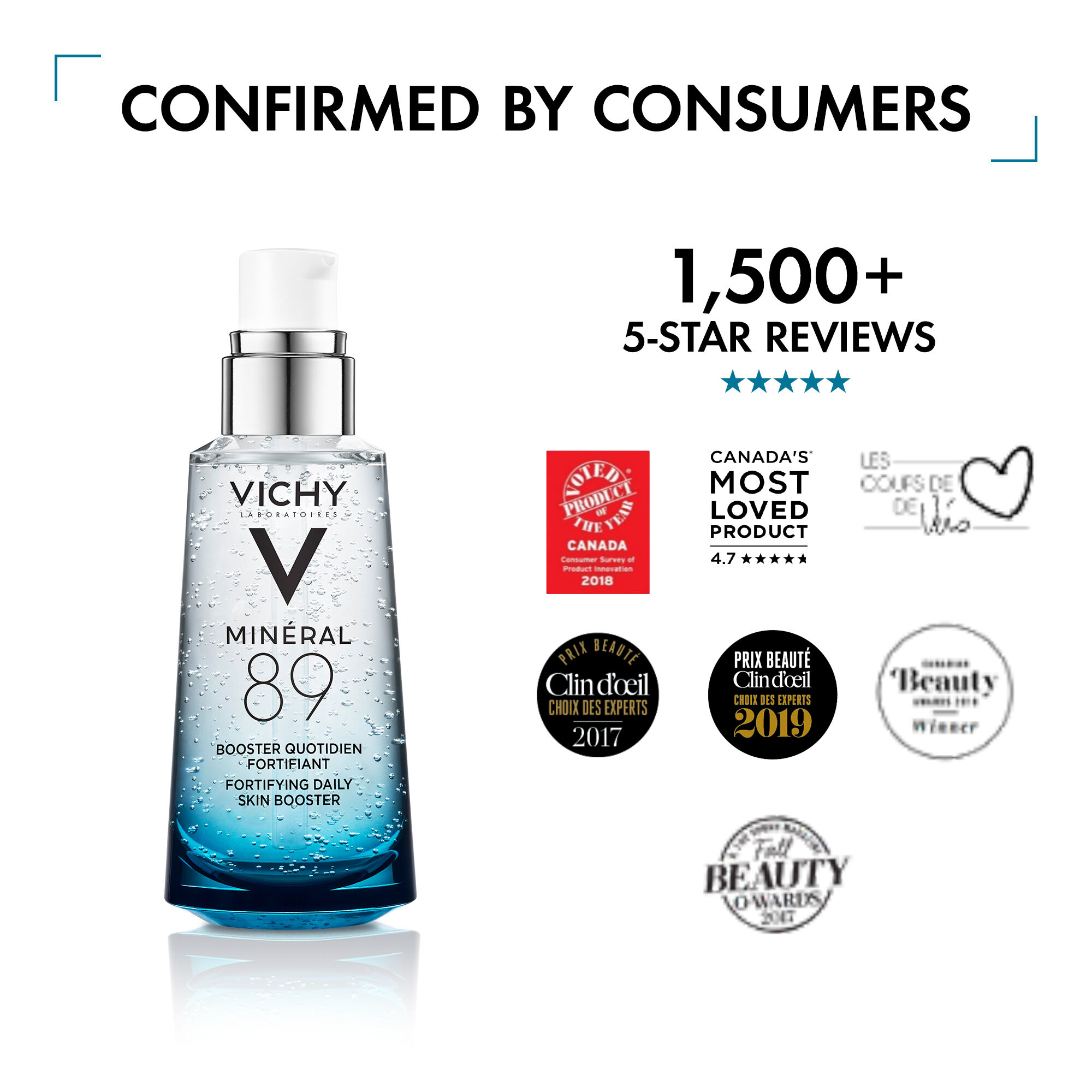 vichy minéral 89 hyaluronic acid hydration booster serum 50ml