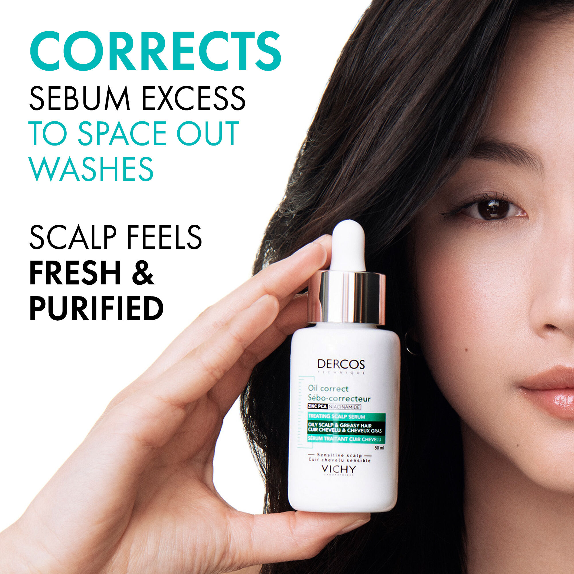 efficacy Dercos oil correct scalp serum