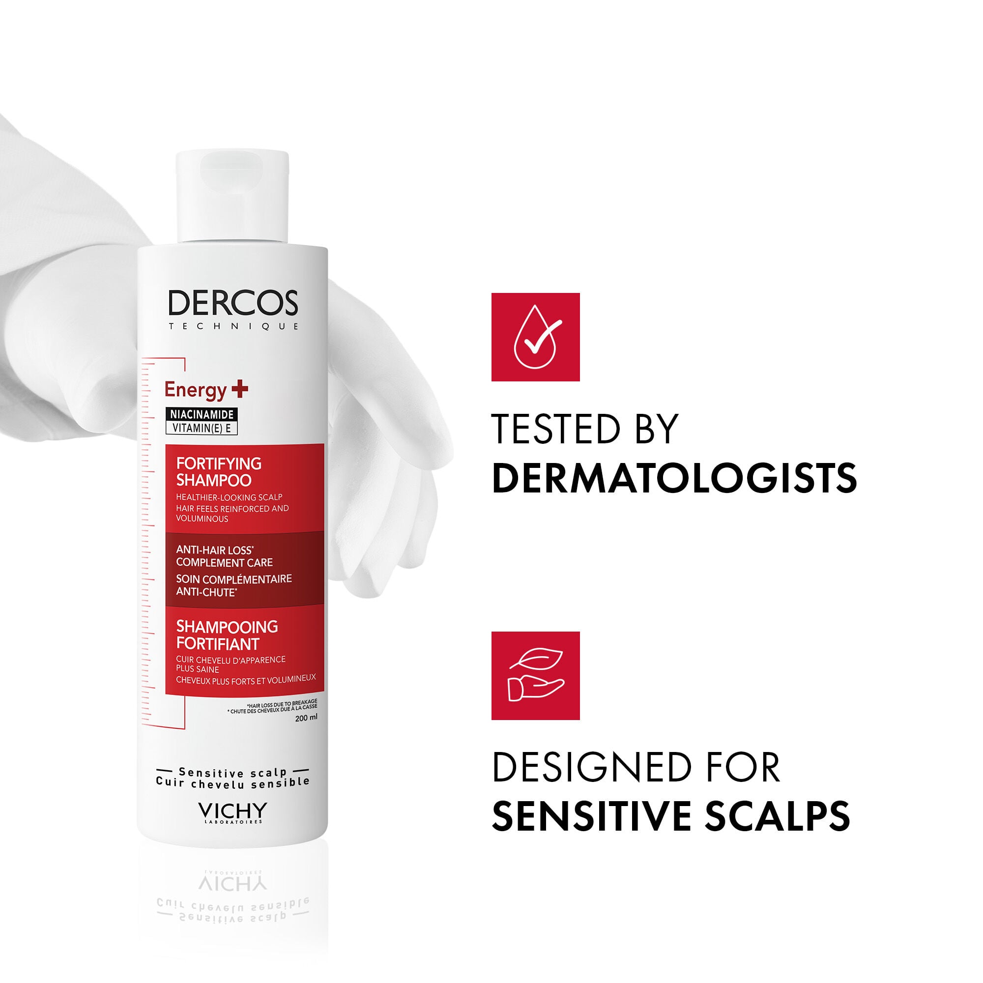DERCOS ENERGY+ FORTIFYING SHAMPOO