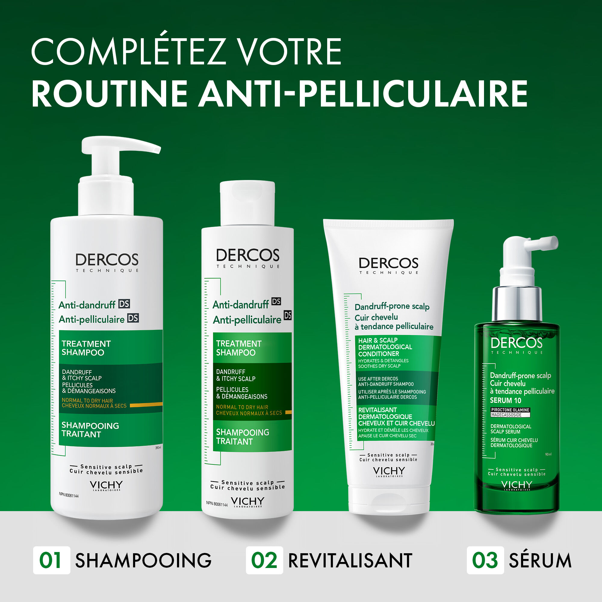 Dercos Shampooing Antipelliculaire Cheveux Normaux A Secs