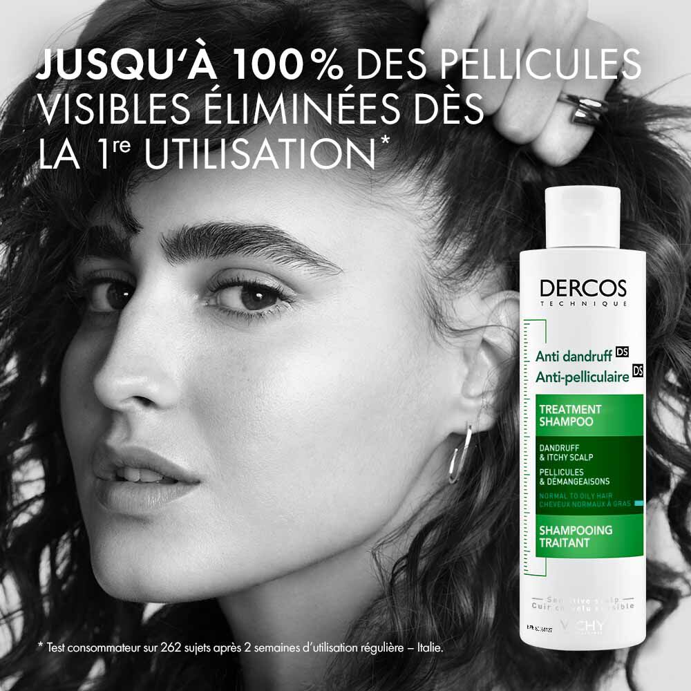 DERCOS SHAMPOOING ANTIPELLICULAIRE CHEVEUX NORMAUX A GRAS