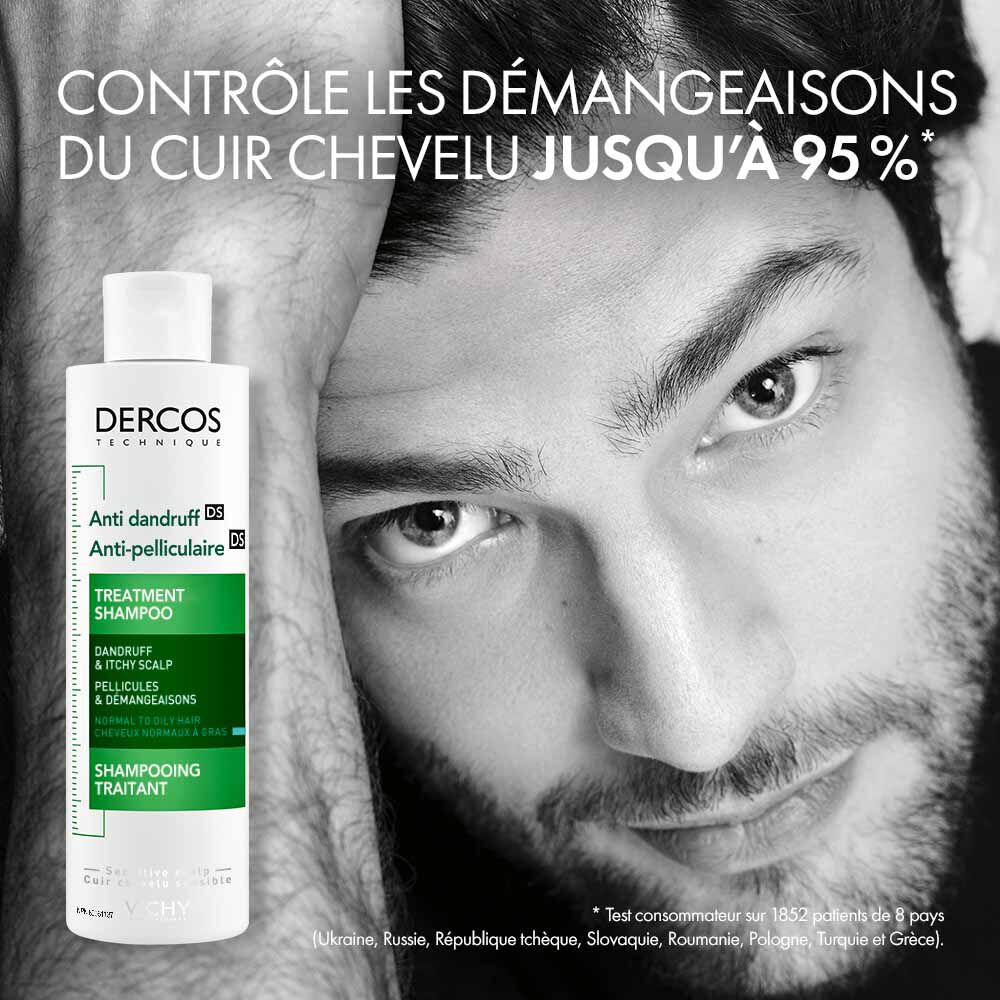 DERCOS SHAMPOOING ANTIPELLICULAIRE CHEVEUX NORMAUX A GRAS