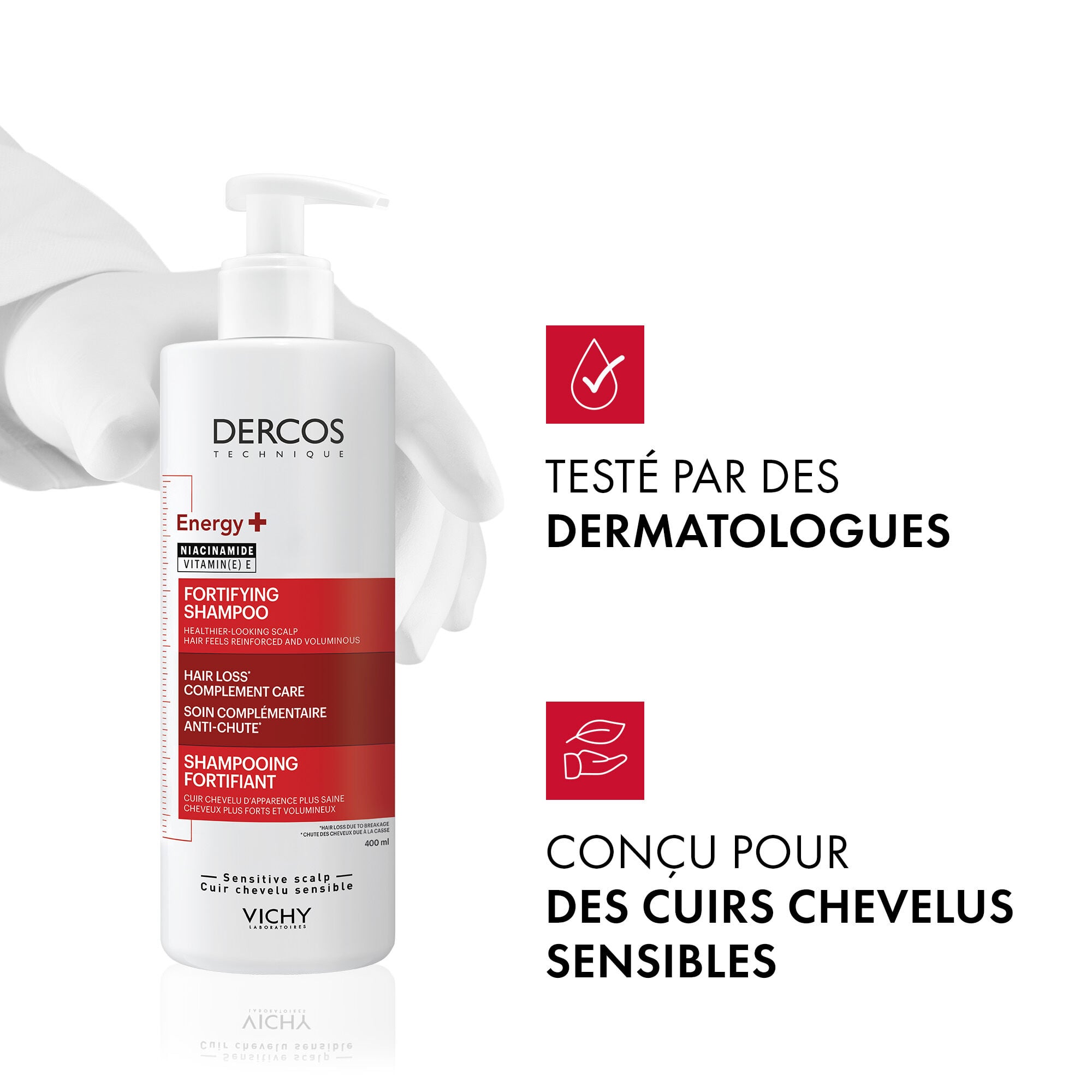 DERCOS SHAMPOOING FORTIFIANT ENERGY+