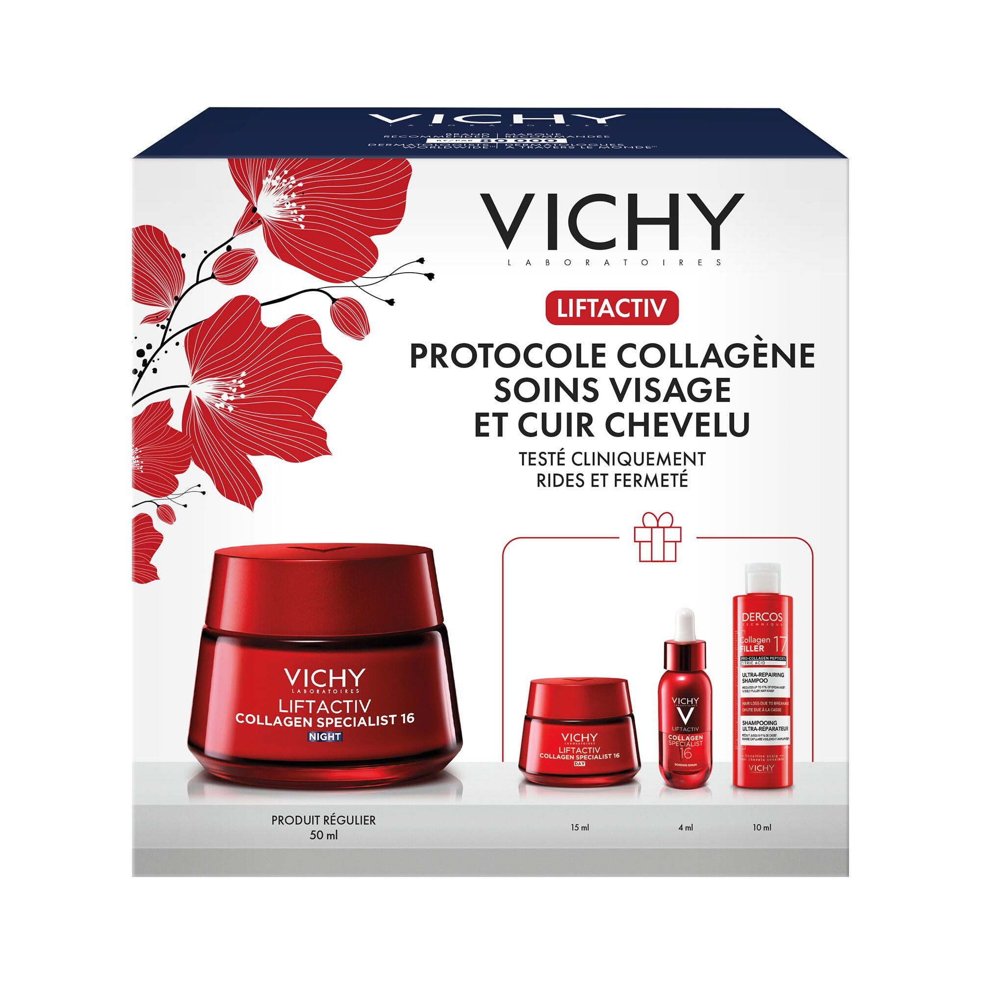 Coffret Liftactiv Collagene soins visage et cuir chevelu