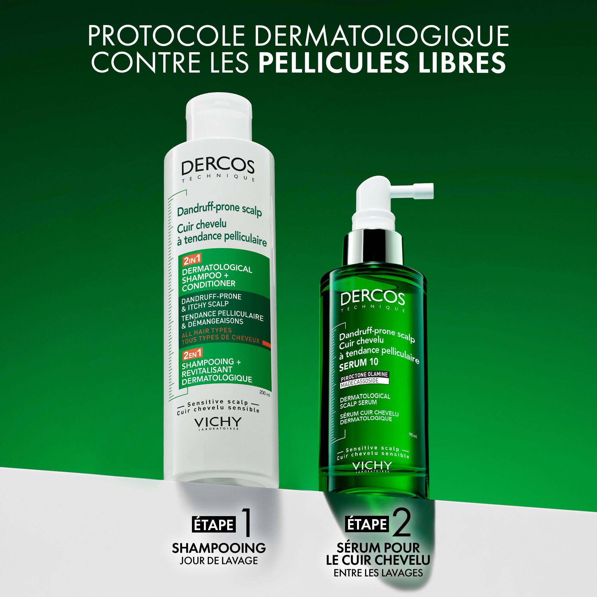 Dercos 2-en-1 Shampooing + Revitalisant
