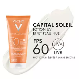 CAPITAL SOLEIL LOTION UV EFFET PEAU NUE FPS 60