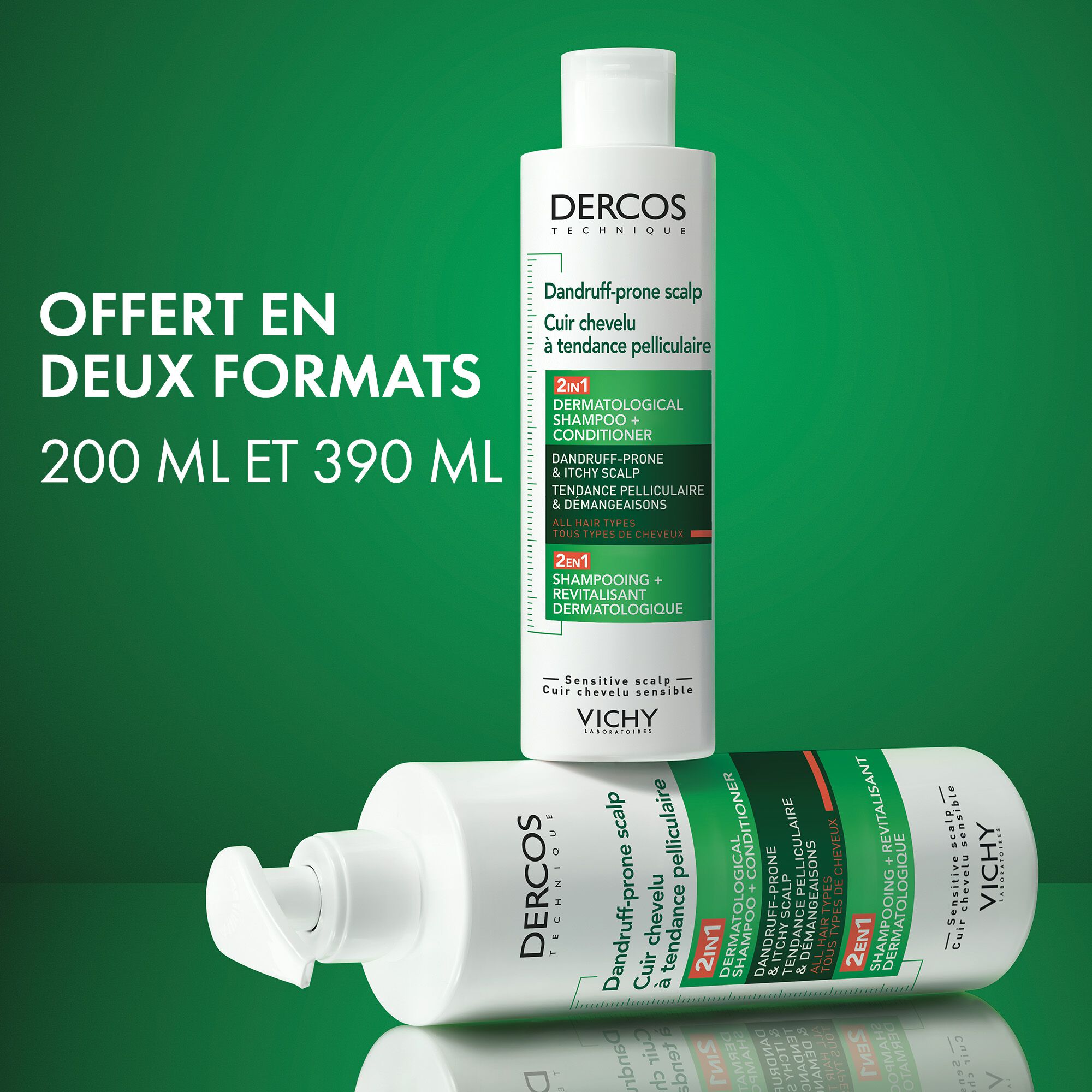 Dercos 2-en-1 Shampooing + Revitalisant