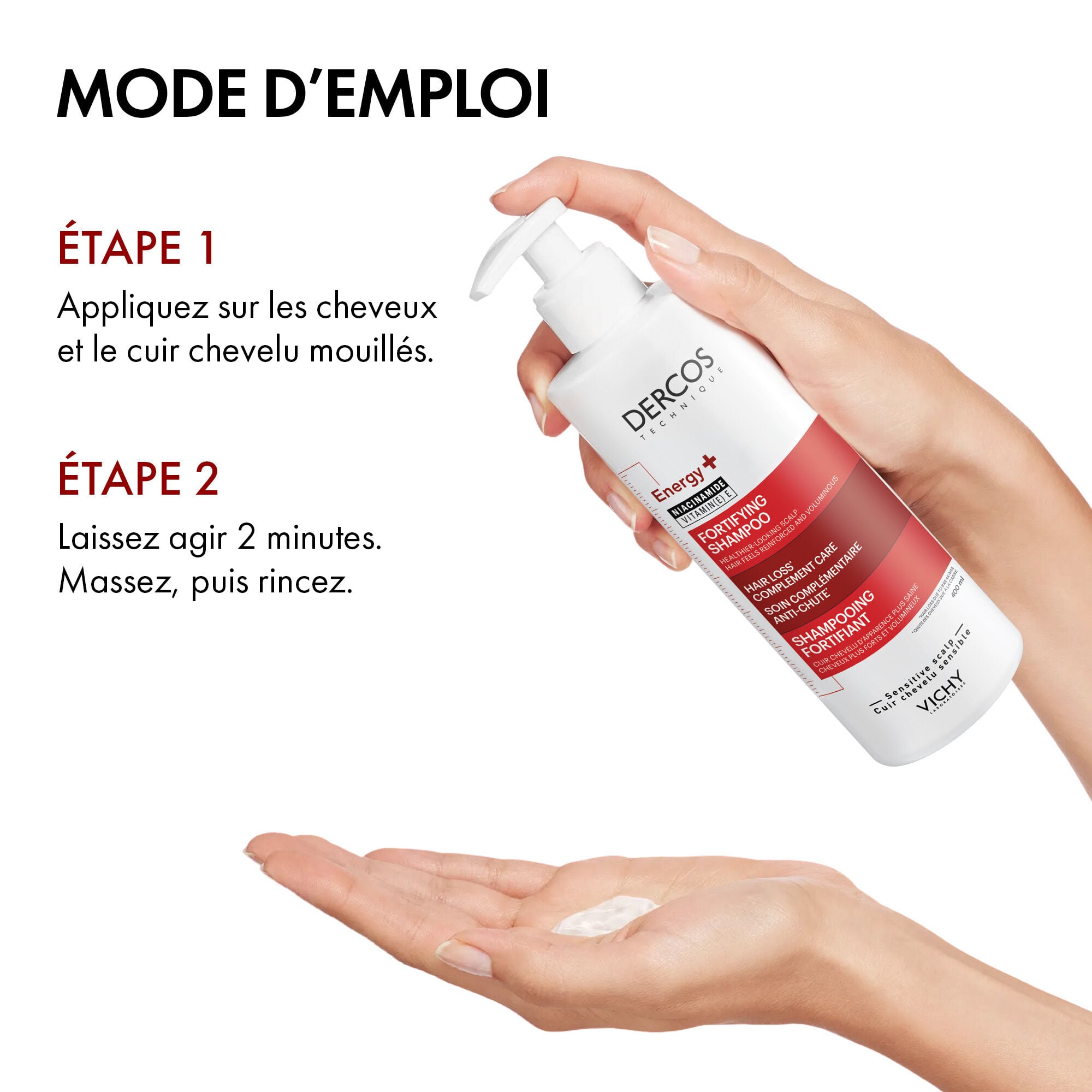 DERCOS SHAMPOOING FORTIFIANT ENERGY+
