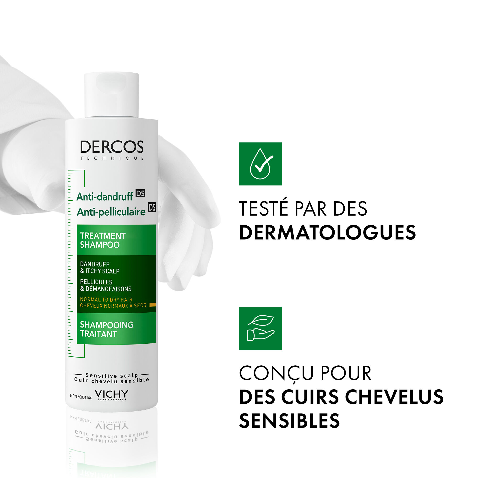Dercos Shampooing Antipelliculaire Cheveux Normaux A Secs