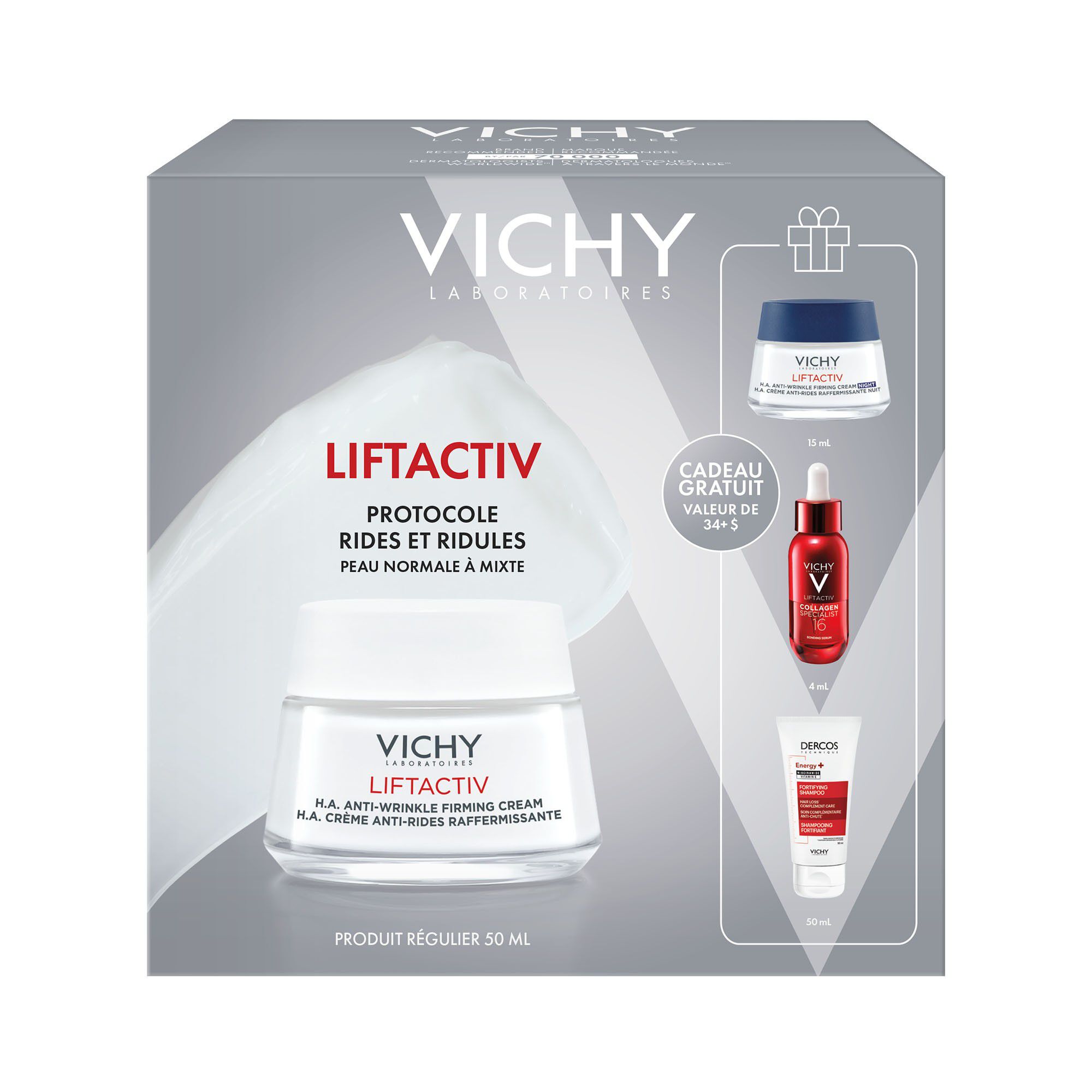Coffret Liftactiv HA Creme de Jour Peau Normal a Mixte