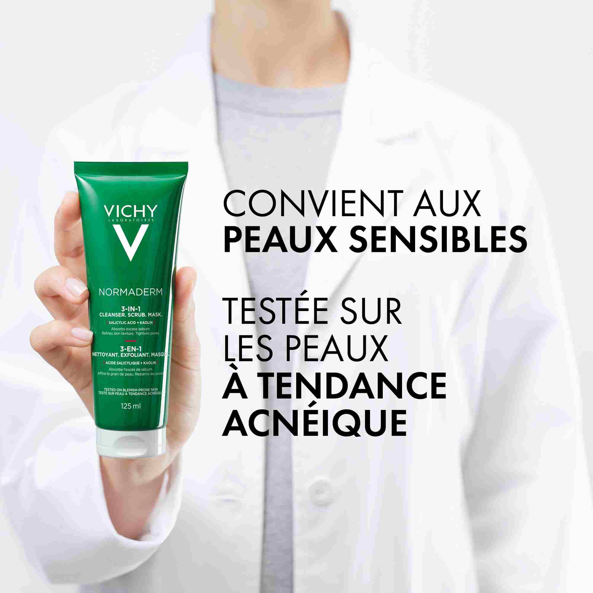 Normaderm soin 3-en-1 Nettoyant + Exfoliant + Masque