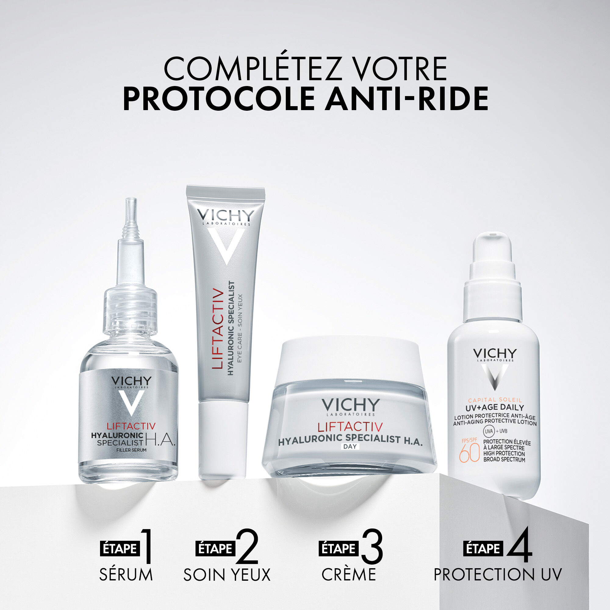 Liftactiv Hyaluronic Specialist H.A. Anti-rides Creme hydratante de jour pour peaux seches