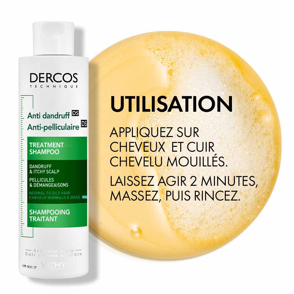 DERCOS SHAMPOOING ANTIPELLICULAIRE CHEVEUX NORMAUX A GRAS