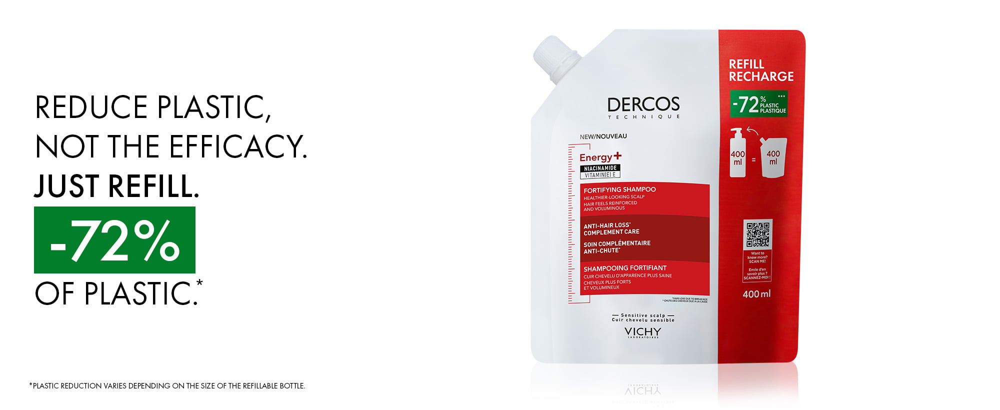 DERCOS ENERGY+ FORTIFYING SHAMPOO