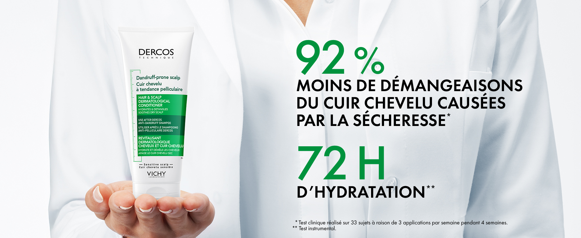 92% MOINS DE DÉMANGEAISONS DU CUIR CEHVELU
